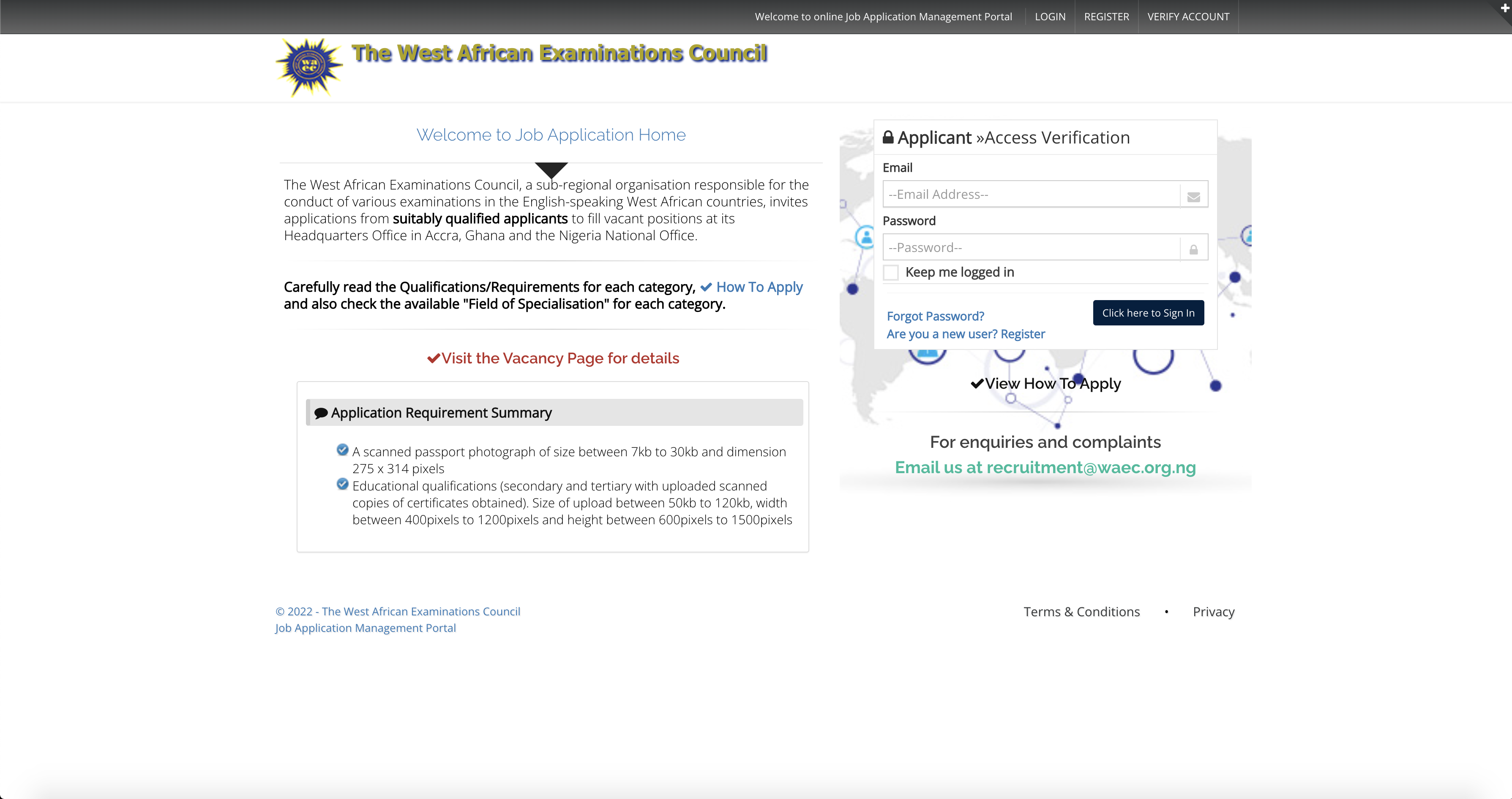 WAEC Recruitment