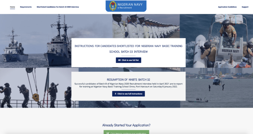 Nigerian Navy Recruitment
