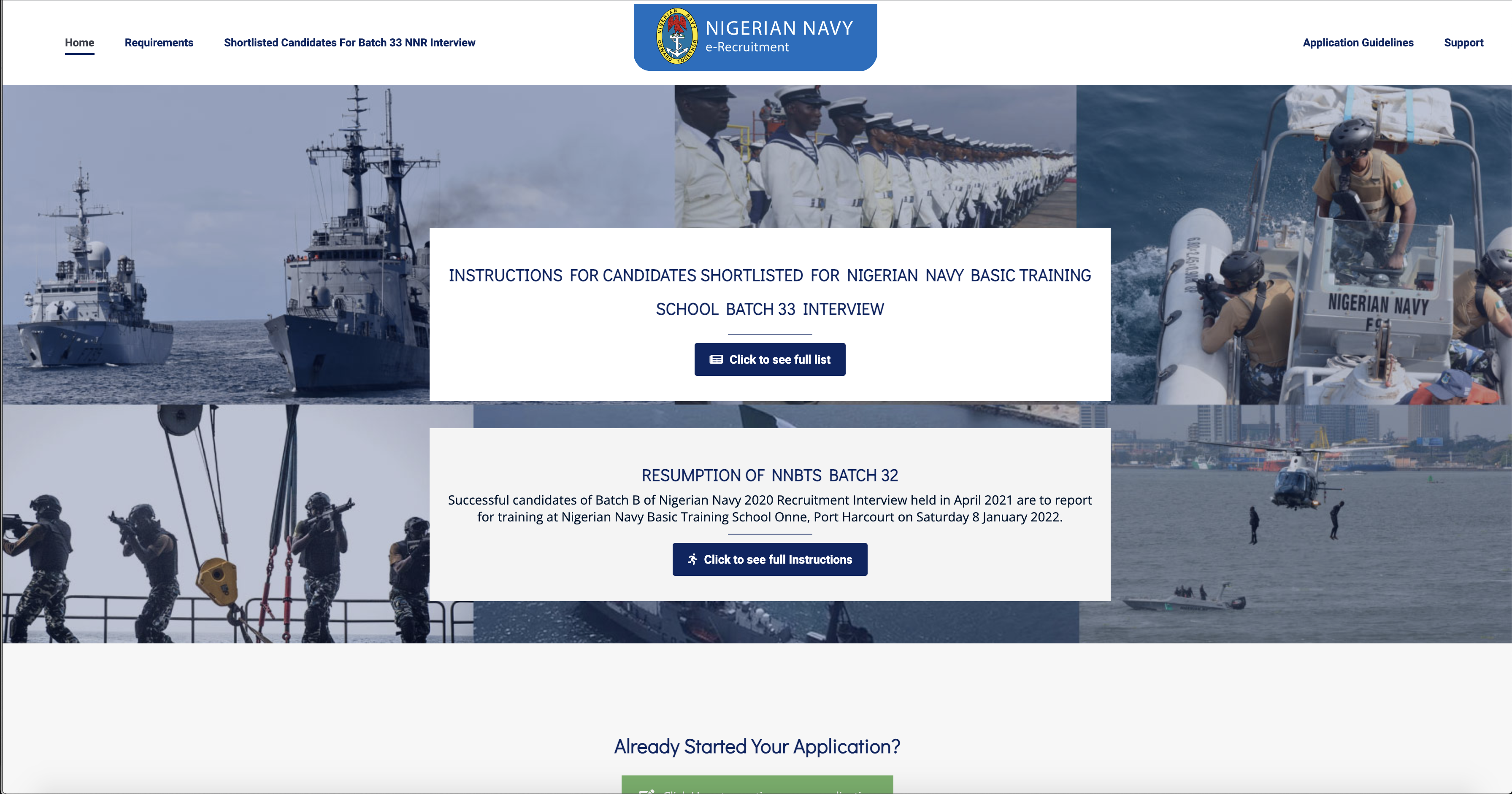 Nigerian Navy Shortlisted Candidates